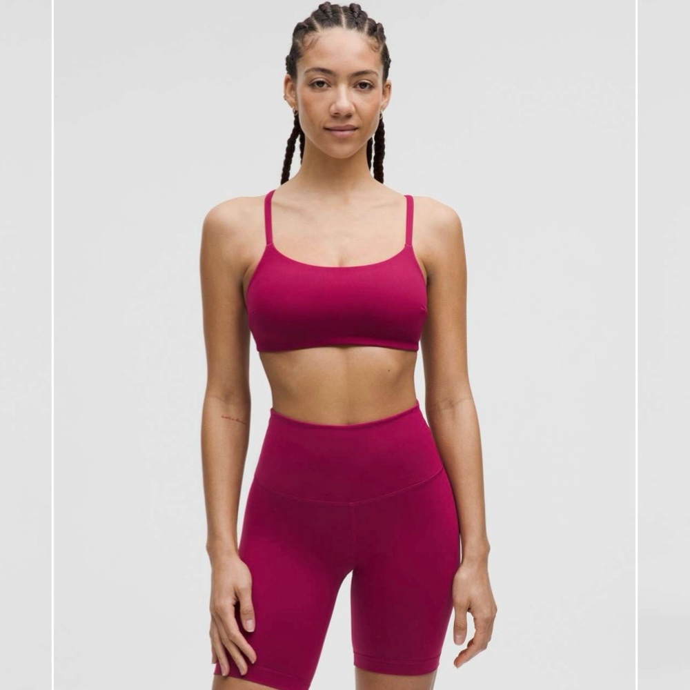 Lululemon Wunder Train Strappy Racer Bra *Light Support, C/D Cup Magenta Smoke - Picture 2 of 5